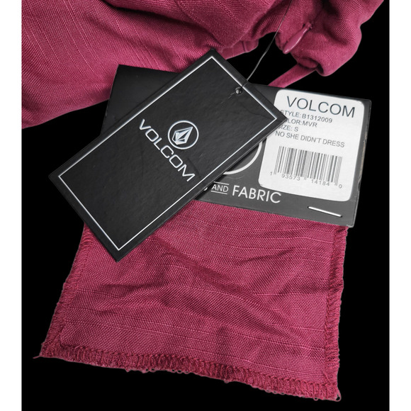 NWT Volcom No She Didn’t Dress Bow Front Cutout A-Line Mini Casual Plum Size S - Picture 4 of 9